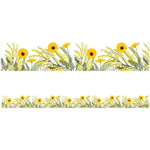 [846327 EU] Eureka® The Hive Floral Extra Wide Deco Trim — 3-1/4" × 37" Strips, 12/Pack (37 ft)