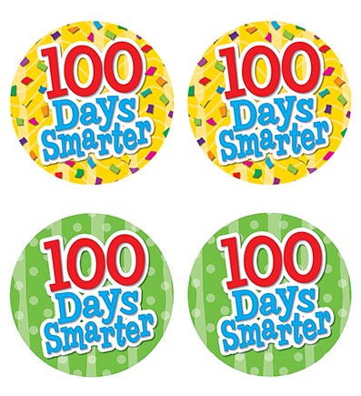 [5393 TCR] 32ct 100 Days Smarter Wear ’Em Badges | 5393 TCR