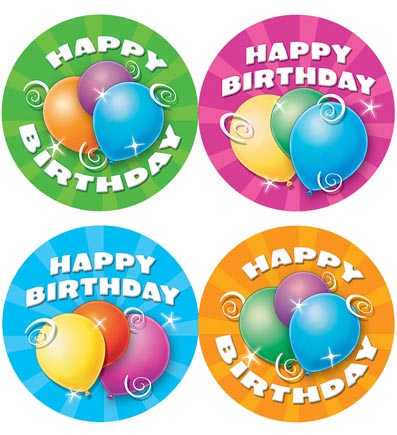 [4054 TCR] Teacher Created Resources® Birthday Wear ’Em Badges, 32/Pack