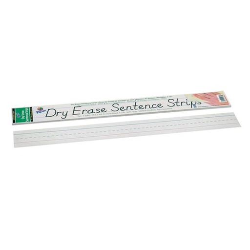 [5185 PAC] 30ct White Rules Dry Erase Sentence Strips