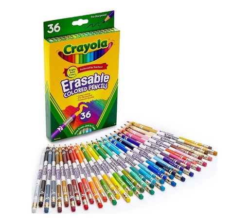 [681036 BIN] 36ct Crayola Erasable Colored Pencils