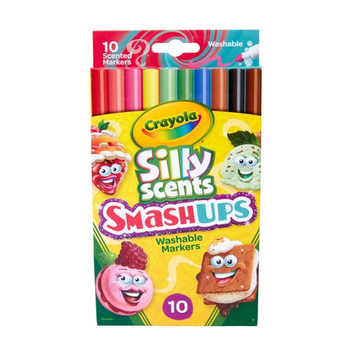 [588275 BIN] Silly Scents™ Smash Ups Slim Washable Scented Markers, 10 Count