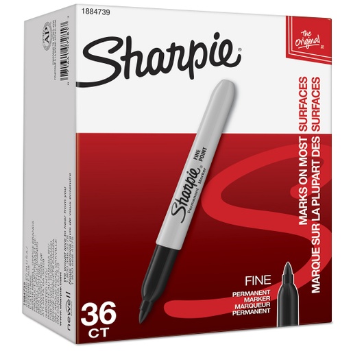 [1884739 SAN] EXPO® 36ct Fine Point Black Sharpie Permanent Markers Box
