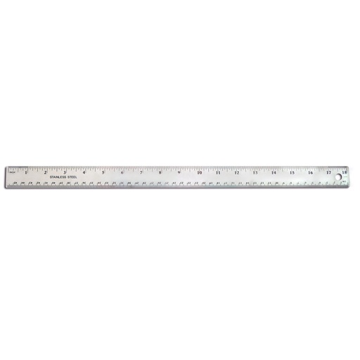 [158 TPG] Stainless Steel Ruler, 18"