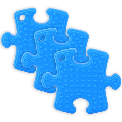 [433-3 TPG] Puzzle Piece Teether, Pack of 3