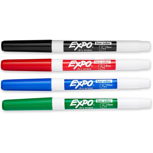 [86674A SAN] 4 Color Set Expo Low Odor Dry Erase Markers (86074 SAN)
