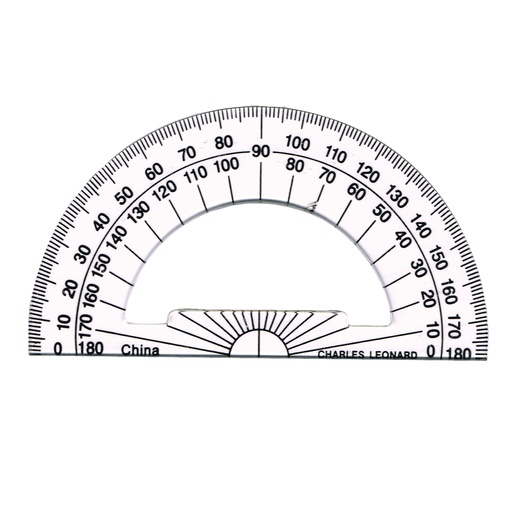 [77104 CLI] 4 inch Clear Plastic Protractor Each (12925 ACM)
