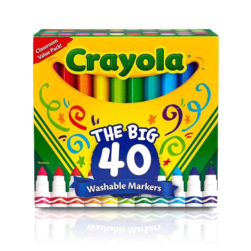 [587858 BIN] Crayola® Ultra‑Clean® Washable Markers — Broad Line, 40 Count