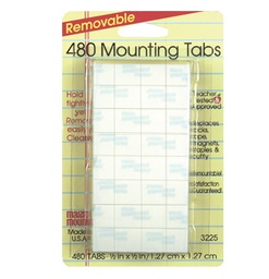 [3225 MIL] 480ct 1/2&quot; x 1/2&quot; Removable Mounting Tabs Pack