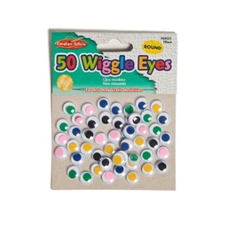 [64555 CLI] 50ct Assorted 15mm Wiggly Eyes