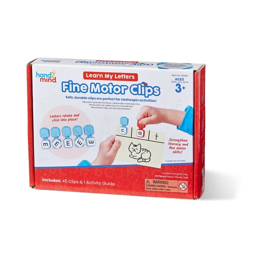 [95380 H2M] hand2mind® Learn My Letters Fine Motor Clips — Build Letter Skills & Dexterity