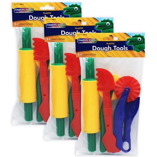 [AC9762-3 PAC] Dough Tools, 5 Assorted Patterns, 5" to 8", 5 Per Set, 3 Sets