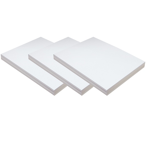 [5281-3 PAC] Medium Weight Tagboard, White, 9" x 12", 100 Sheets Per Pack, 3 Packs