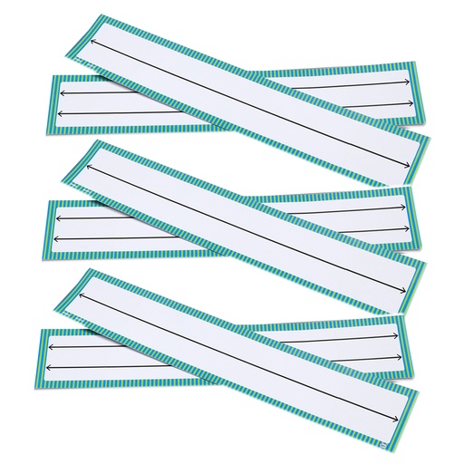 [211775-3 DD] Didax Blank Student Number Lines, 10 Per Pack (3 Packs),Each card 4" x 20", 30 total (3 × 10) 