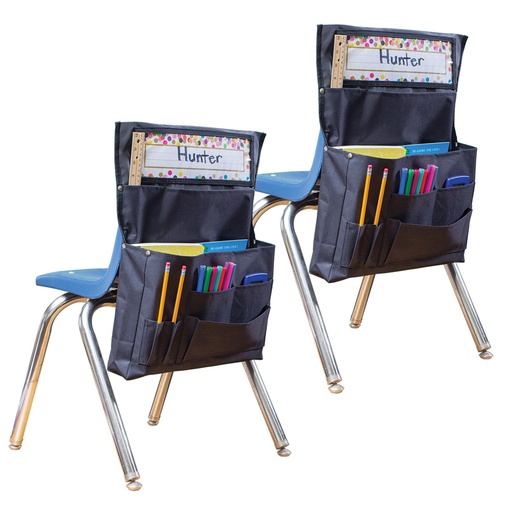 [20883-2 TCR] Black Chair Pocket, Pack of 2