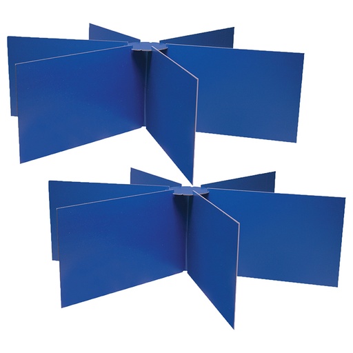 [3788-2 PAC] Privacy Boards, Blue, Round Table Compatible, 48" Diameter x 14" High, Pack of 2