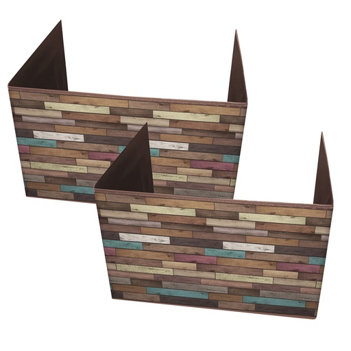 [20346-2 TCR] Reclaimed Wood Design Privacy Screen, Pack of 2