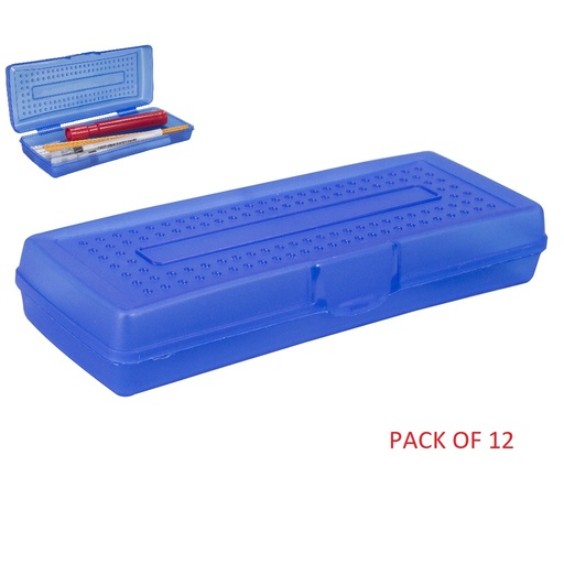 [61633U12C-12 STX] Mini Pencil Storage Case, Assorted Colors, Pack of 12