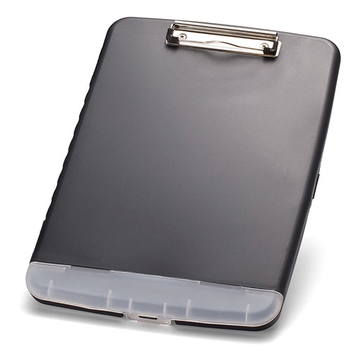[83303 OIC] Charcoal Slim Clipboard with Storage