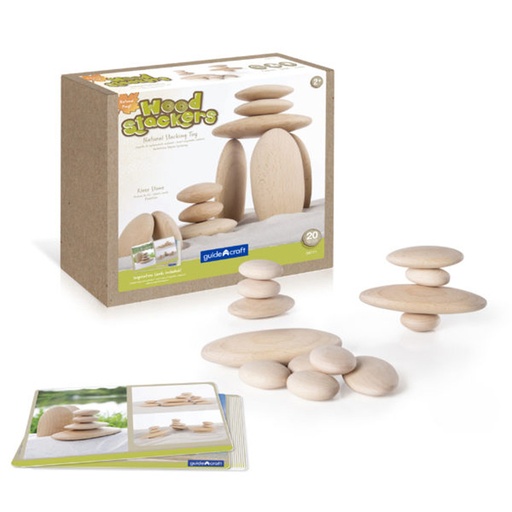 [6771 GD] Wood Stackers - River Stones, 20 Pieces