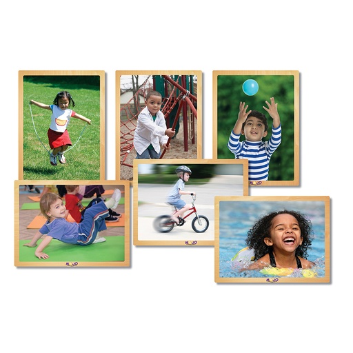 [345129 MJ] Kids in Motion Wooden 6-Puzzle Set