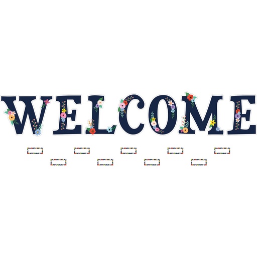 [6695 TCR] Wildflowers Welcome Bulletin Board