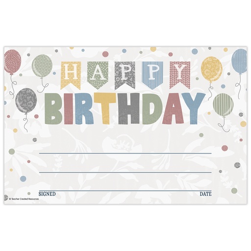 [7199 TCR] Classroom Cottage Happy Birthday Awards