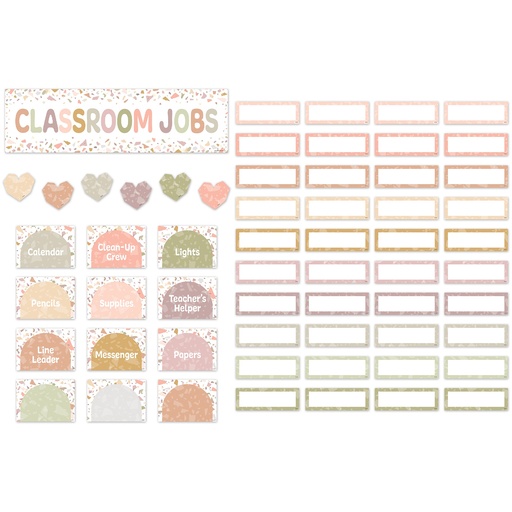 [7209 TCR] Terrazzo Tones Classroom Jobs Mini Bulletin Board
