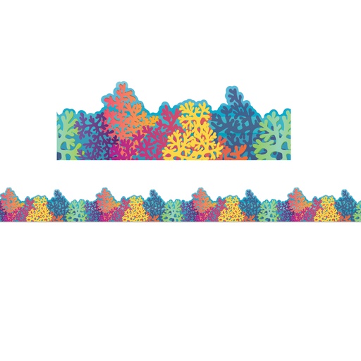 [846357 EU] Seas the Day Colorful Coral Reef Deco Trim®  Extra Wide