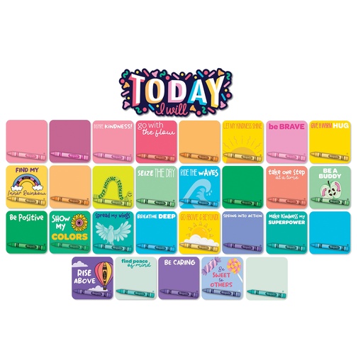 [847829 EU] Crayola Colors of Kindness Today I Will Mini Bulletin Board Sets