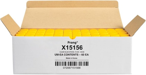 [x15156 DIX] Prang® Washable Glue Sticks — Clear, 0.74 oz, 60‑Pack