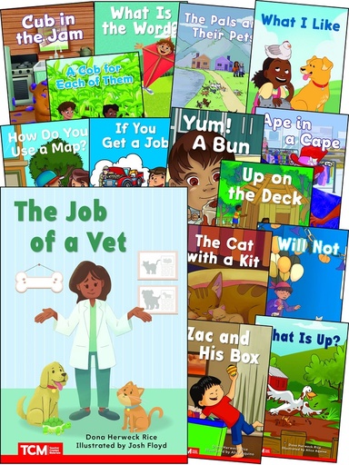 [145497 SHE] Decodable Books Grade PK-K Set 2: Book Set