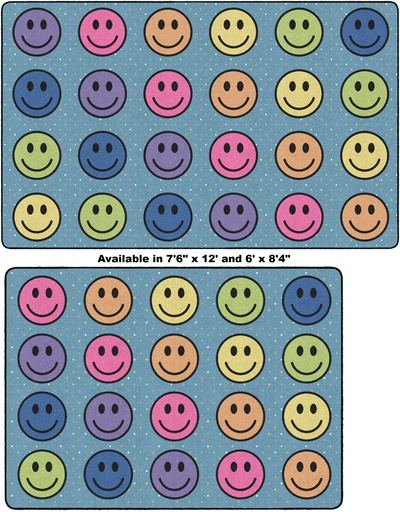 [FA2393 FC] Smiley Seating Rectangle Rug