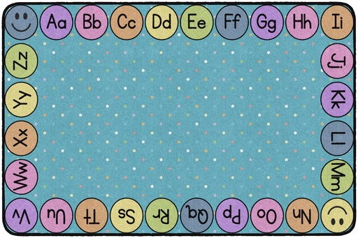 [FA2779 FC] Smiley Abc's Rectangle Rug