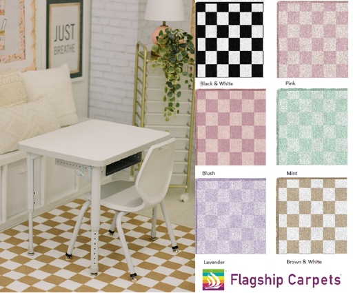 [CA2881 FC] Checkerboard Rectangle Rug