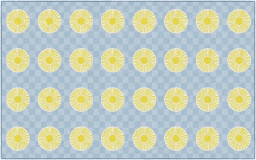 [CA3000 FC] Schoolgirl Style Peppy Suns Criss-Cross Applesauce Rectangle Rug