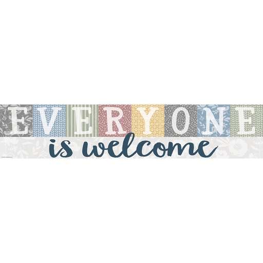 [7193 TCR] Classroom Cottage Everyone is Welcome Banner