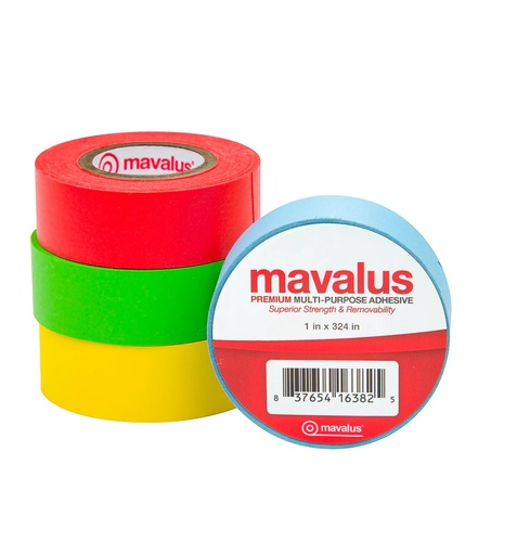 [1001AST-4 MAV] Mavalus Tape Assorted Color 4 Pack