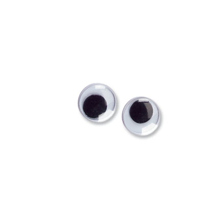 [64510 CLI] Charles Leonard® Wiggle Eyes — 10 mm Black, 50/Pack