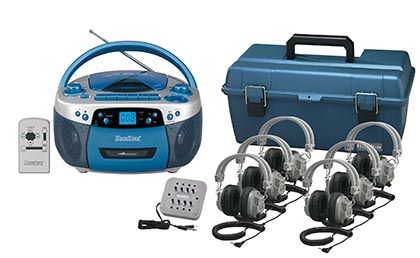 [LCAS2 HE] 6 Person Listening Center with Deluxe Headphones
