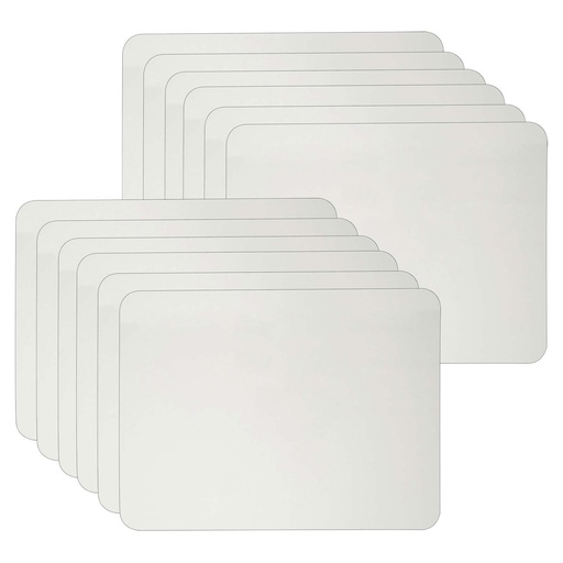 [35100-12 CLI] Plain 1-Sided 9" x 12" Dry Erase Lap Boards Pack of 12