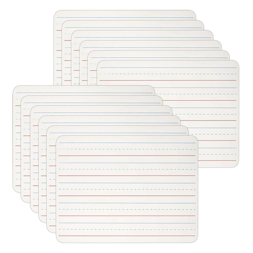 [35115-12 CLI] Charles Leonard® 1-Sided Lined Dry Erase Lap Boards, 12-Pack, 9" × 12"