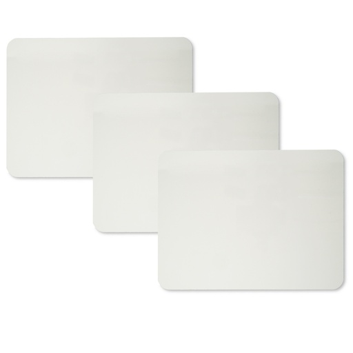 [35130-3 CLI] 2-Sided Plain/Plain Magnetic 9" x 12" Dry Erase Boards Pack of 3