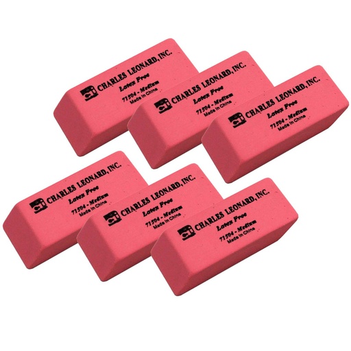 [71504-6 CLI] Medium Synthetic Latex Free Wedge Pink Erasers 144ct