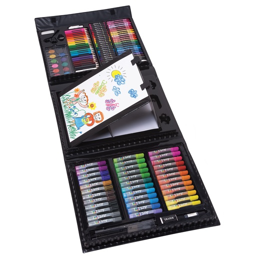 [31150MB AOO] Budding Artist Pop-Up Easel 150 Piece Doodle & Color Art Set | 31150MB AOO