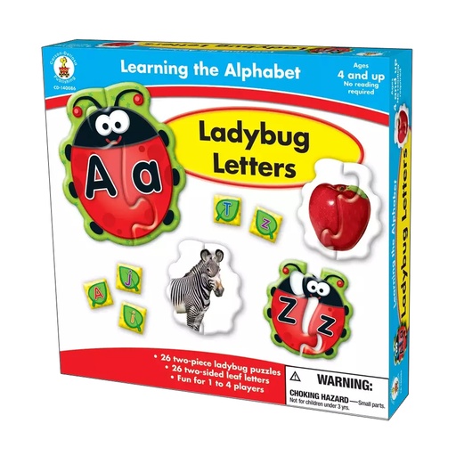 [140086 CD] Carson Dellosa Education® Ladybug Letters Puzzle Game,Ages 4+, 