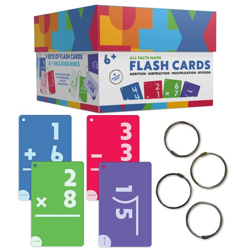[734107 CD] Carson Dellosa® All Facts Math Flash Cards — Addition, Subtraction, Multiplication & Division