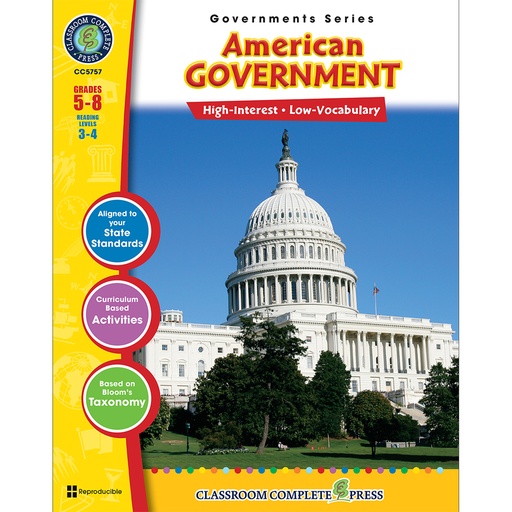 [5757 CCP] American Government Resource Book, Grade 5-8