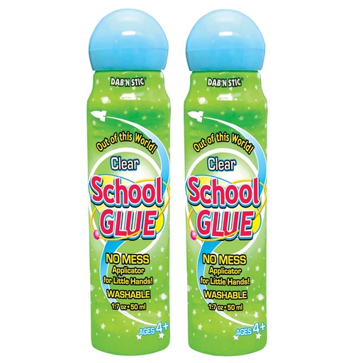 [50798-2 CV] Crafty Dab® Dab'n Stic School Glue — No‑Mess Classroom Adhesive — 12/Pack