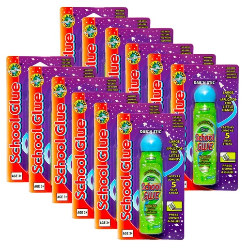 [50799-12 CV] Crafty Dab® Clear School Glue — Washable Classroom Adhesive — 12/Pack